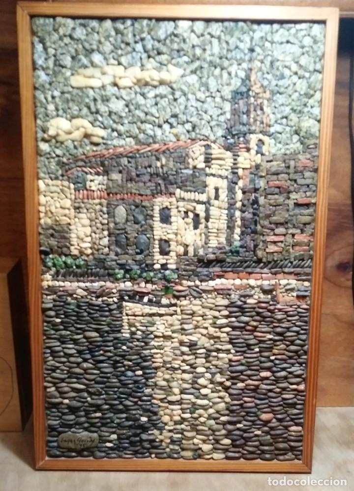 Vintage: Cuadro mosaico hecho con piedras - Foto 2