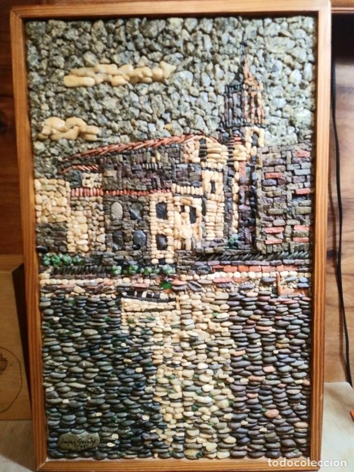 Vintage: Cuadro mosaico hecho con piedras - Foto 3