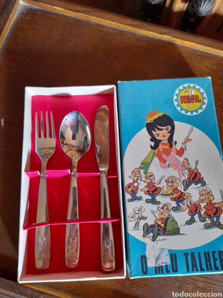 Vintage: Antiguo juego de cubiertos infantil - Foto 1
