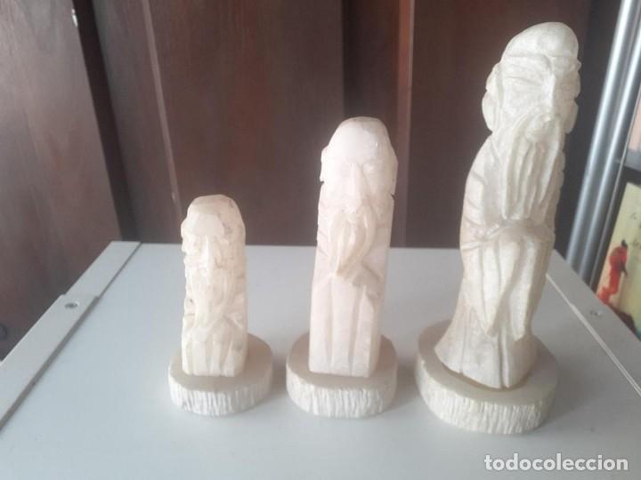 Vintage: Tres figuras de m&aacute;rmol blanco - Foto 1