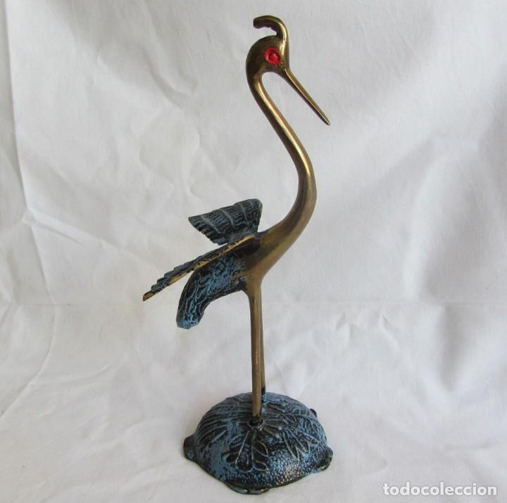 Vintage: Curiosa Garza de bronce - Foto 1