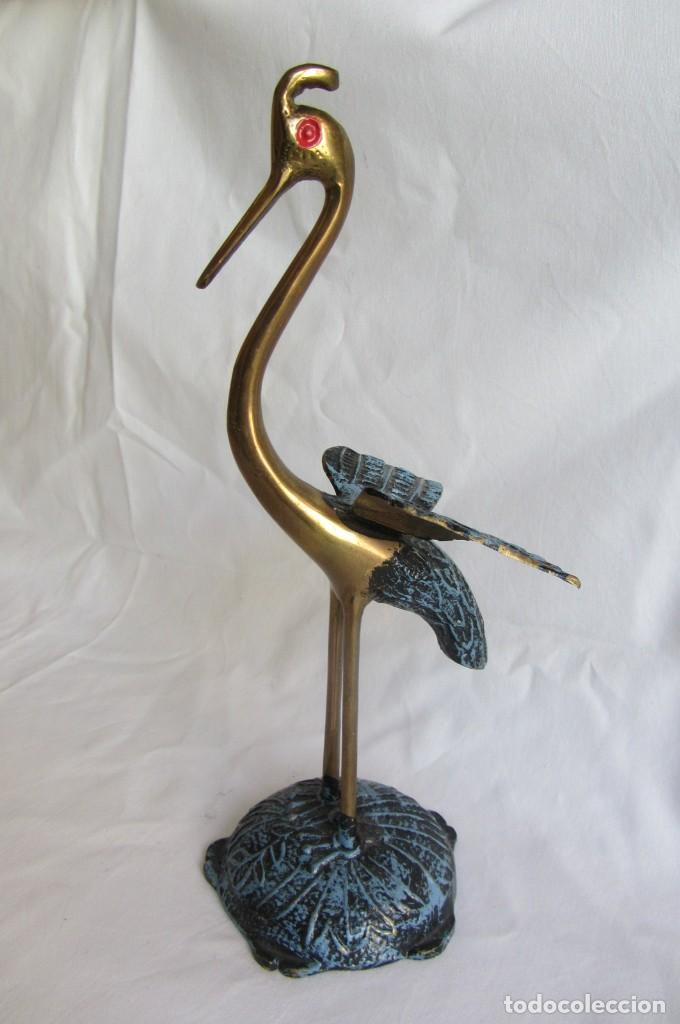Vintage: Curiosa Garza de bronce - Foto 4