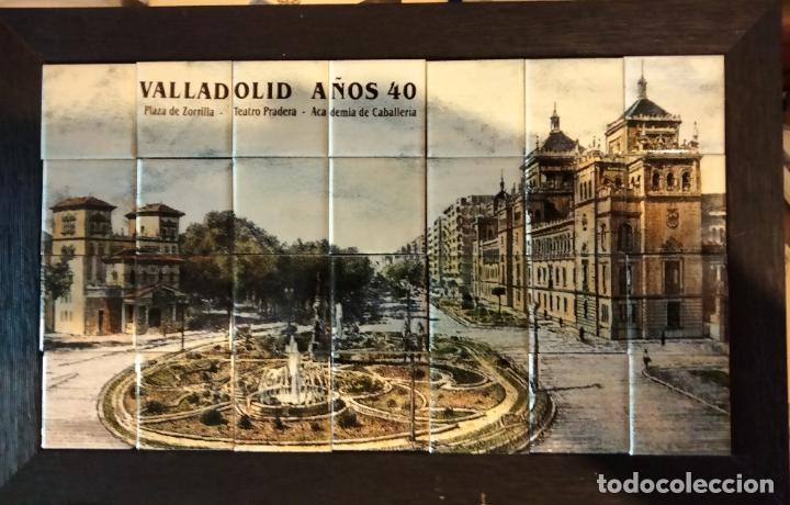 Vintage: Cuadro realizado con baldosas. Valladolid. Imagen a&ntilde;os 40