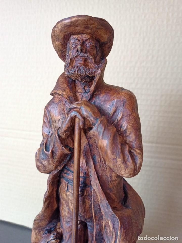 Vintage: Figura de pastor en imitaci&oacute;n madera - Foto 2