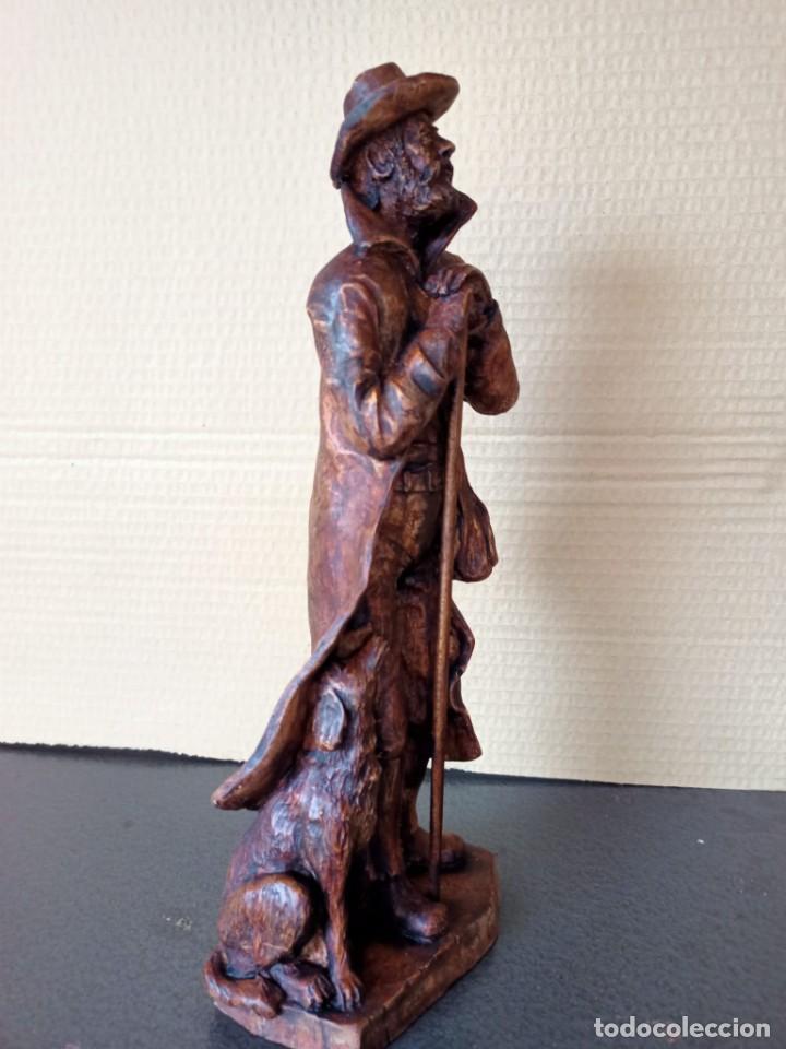 Vintage: Figura de pastor en imitaci&oacute;n madera - Foto 3