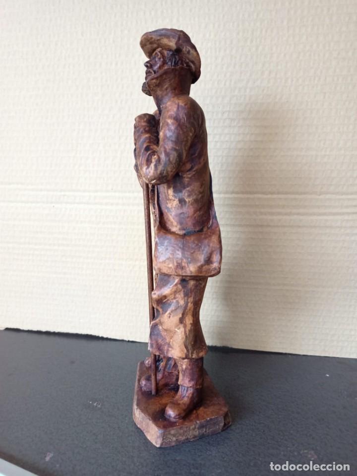 Vintage: Figura de pastor en imitaci&oacute;n madera - Foto 5