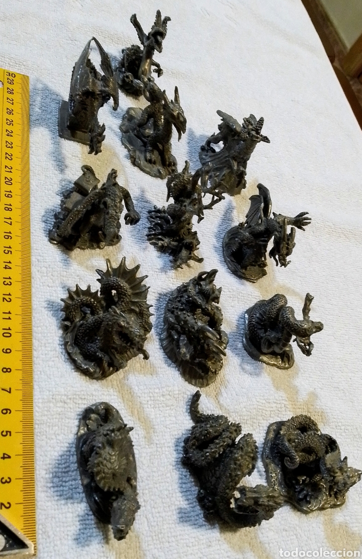 Vintage: FIGURAS DE PLOMO DE DRAGONES - Foto 2