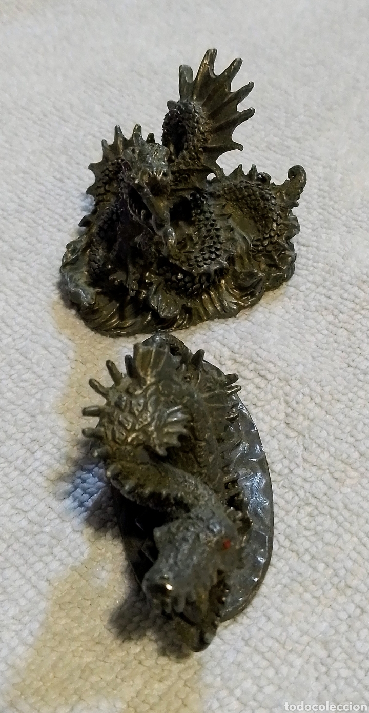 Vintage: FIGURAS DE PLOMO DE DRAGONES - Foto 3