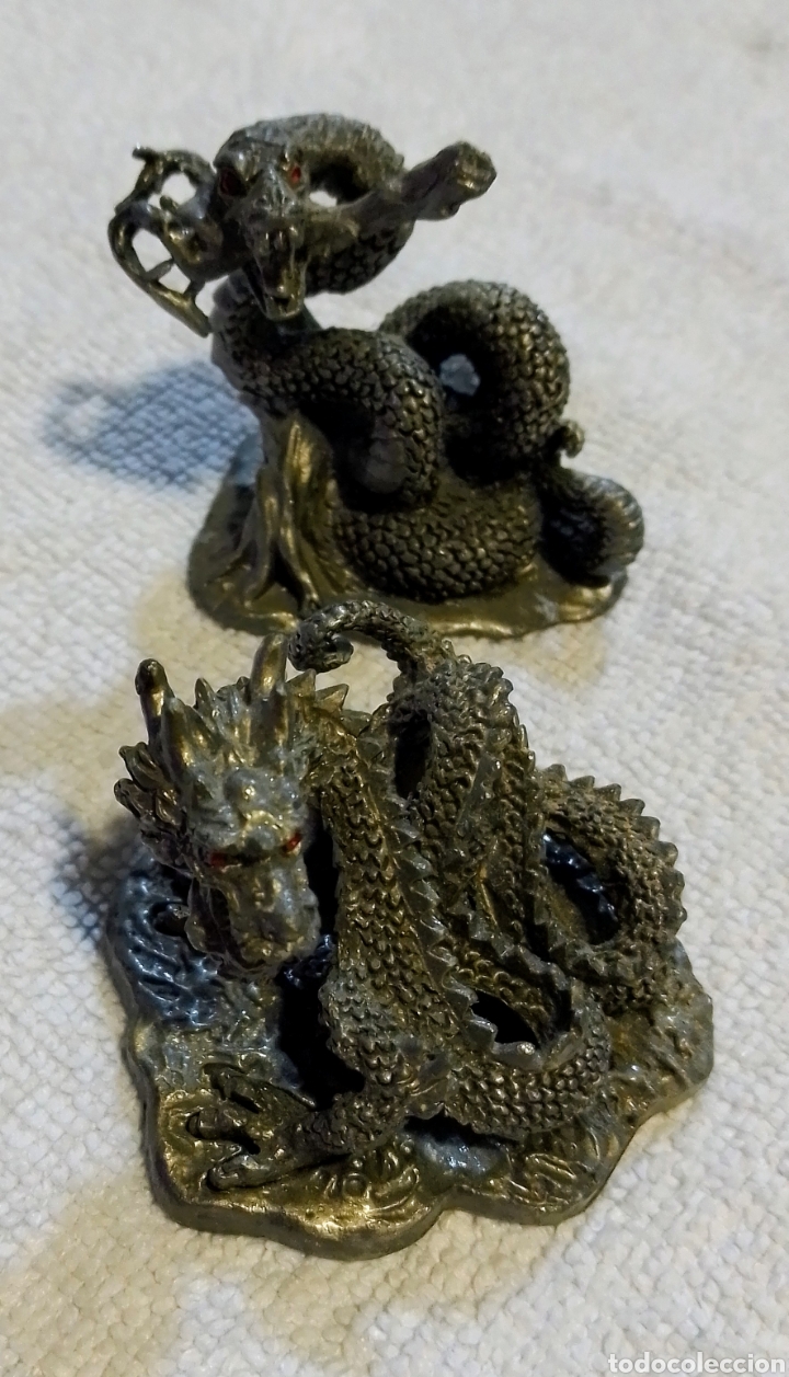 Vintage: FIGURAS DE PLOMO DE DRAGONES - Foto 5