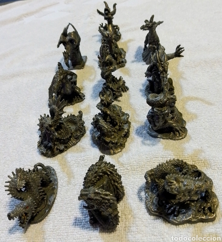 Vintage: FIGURAS DE PLOMO DE DRAGONES - Foto 1