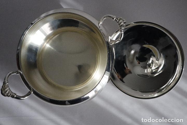 Vintage: Sopera de metal plateada. Centro de mesa - Foto 10
