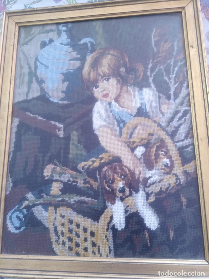 Vintage: Cuadro punto de cruz