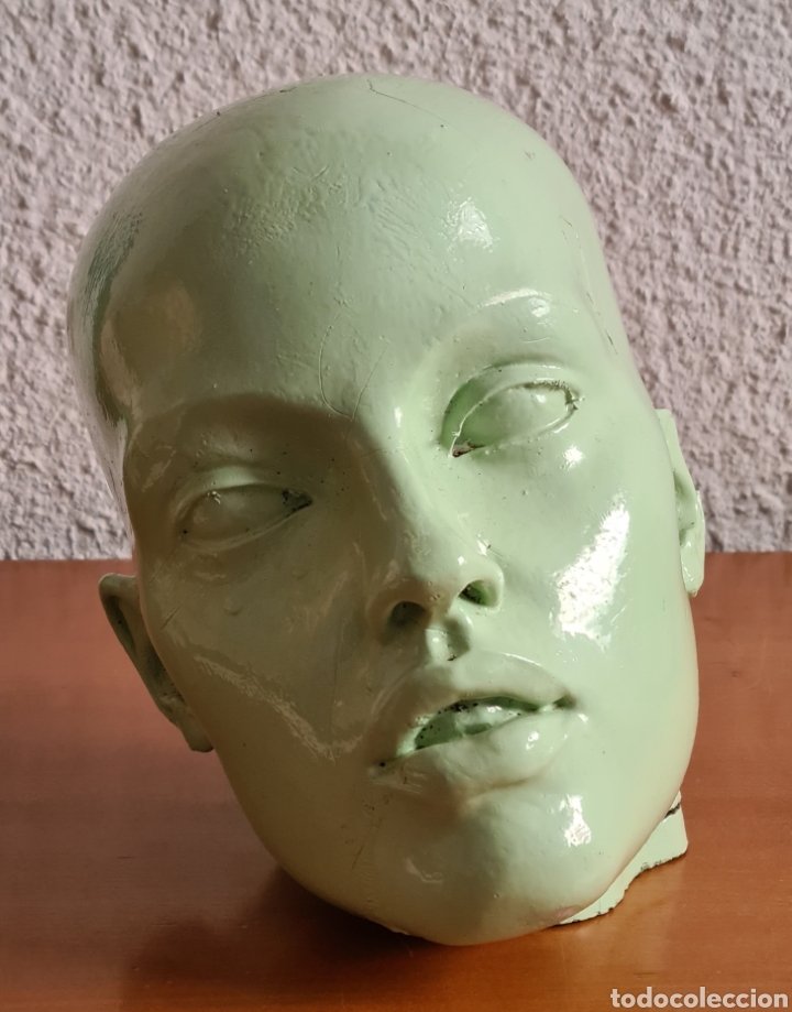 Vintage: Cabeza Maniqu&iacute; grabada GF-1 Adel Rootstein Made in USA - Decoraci&oacute;n Vintage Pop Art