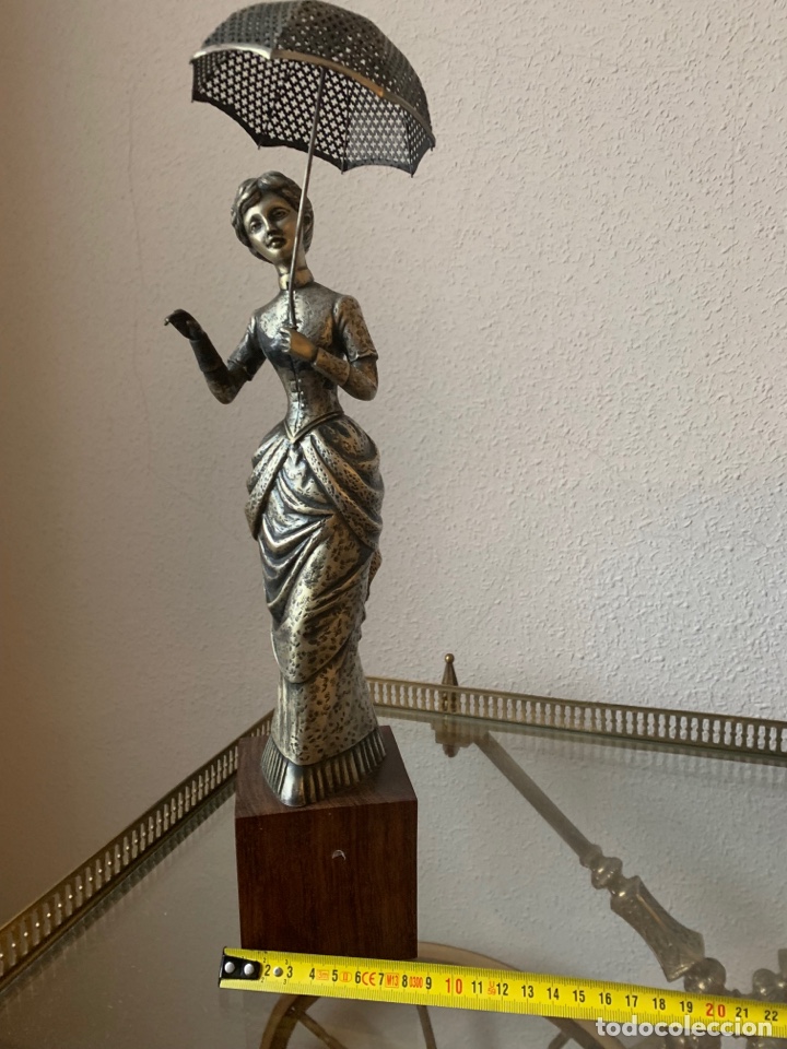 Vintage: Dama con sombrilla metal - Foto 4