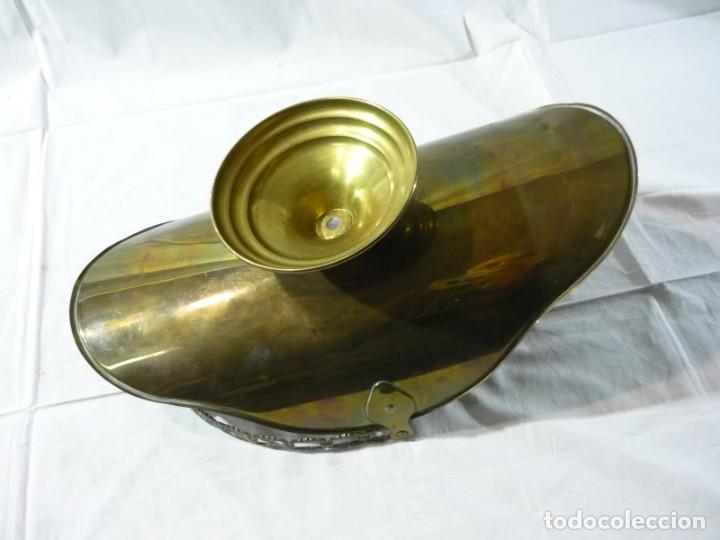 Vintage: Centro de mesa en forma de cesta de bronce o lat&oacute;n - Foto 9