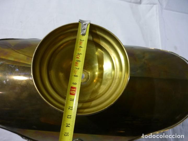 Vintage: Centro de mesa en forma de cesta de bronce o lat&oacute;n - Foto 10