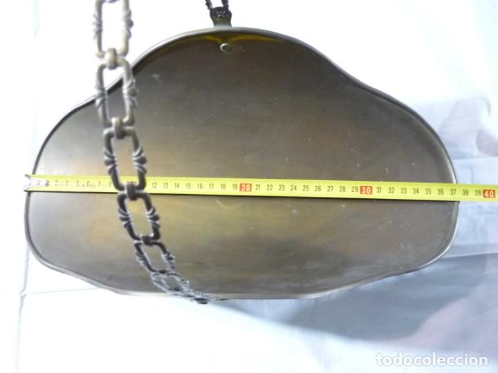 Vintage: Centro de mesa en forma de cesta de bronce o lat&oacute;n - Foto 11