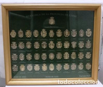 Vintage: CUADRO, HERALDICA DE LA PROVINCIA DE CADIZ. CUADROINSIGNIA-50