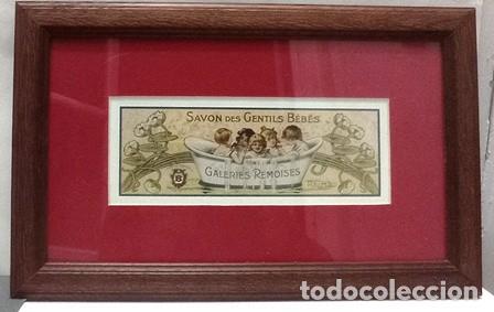 Vintage: CUADRO CON PUBLICIDAD SAVON DES GENTILS BEBES. GALERIES REMOISES. CUADRO-515
