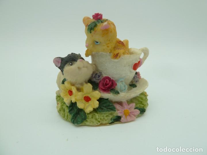 Vintage: Figura resina gatitos - Foto 5
