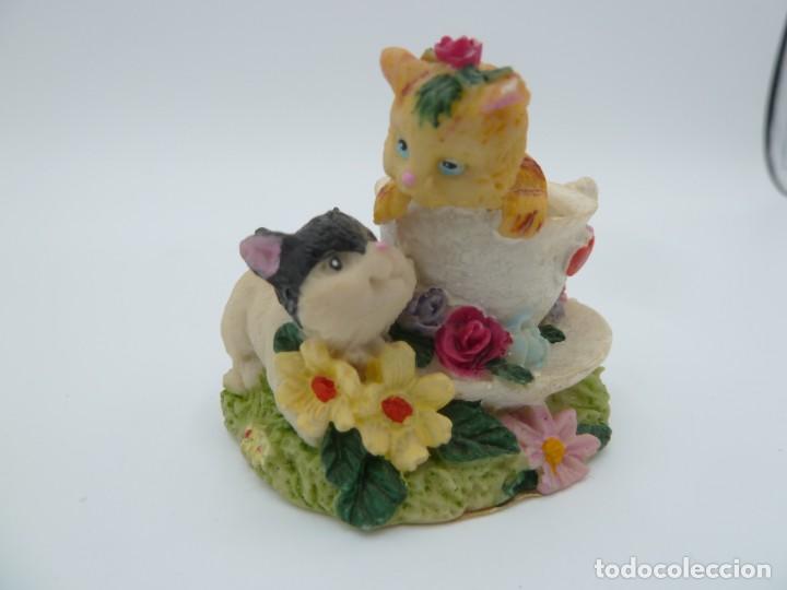 Vintage: Figura resina gatitos - Foto 4