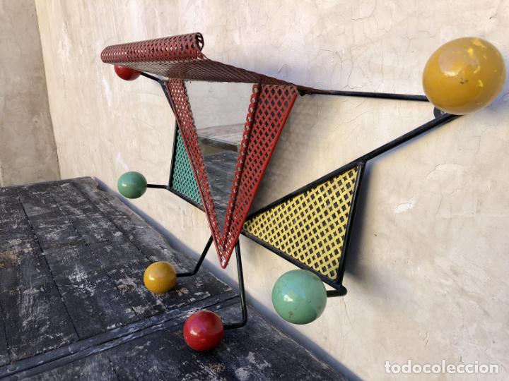 Vintage: Antiguo Perchero Bolas Estilo Roger Feraud - Foto 2