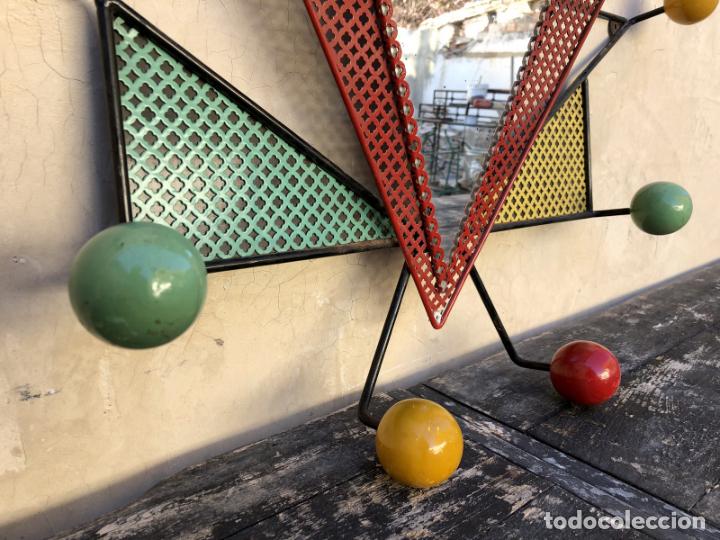 Vintage: Antiguo Perchero Bolas Estilo Roger Feraud - Foto 3