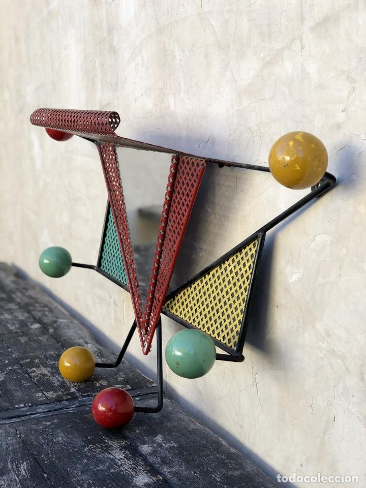Vintage: Antiguo Perchero Bolas Estilo Roger Feraud - Foto 4