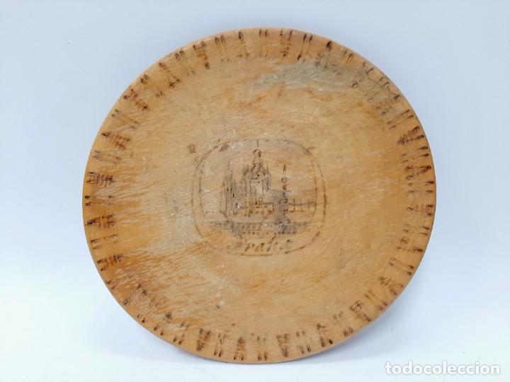 Vintage: Plato pirograbado vintage de madera(2.4)