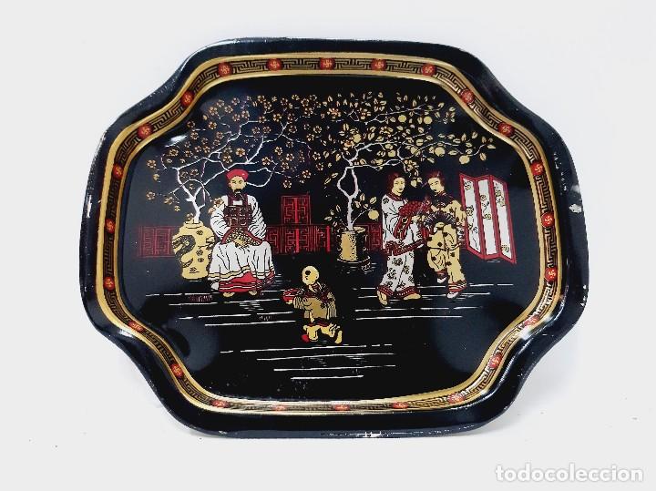 Vintage: Bandeja de hojalata china vintage