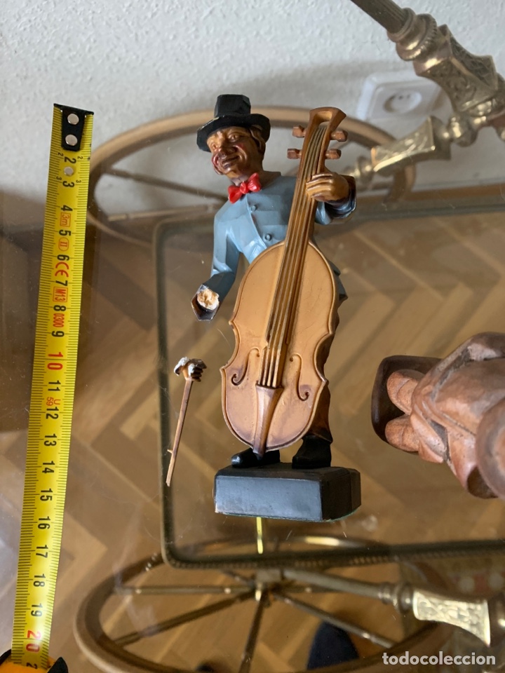 Vintage: Musico y campesino de madera - Foto 1