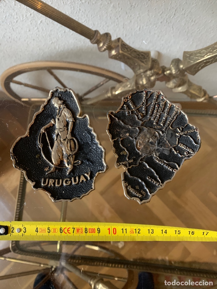 Vintage: Ceniceros metal y brinde Uruguay - Foto 1