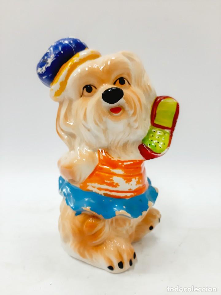 Vintage: Figura de porcelana de un perro - caja de baratijas hueca(4.2)