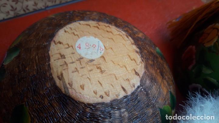 Vintage: Caja, polbera de madera, pintada a mano. - Foto 6