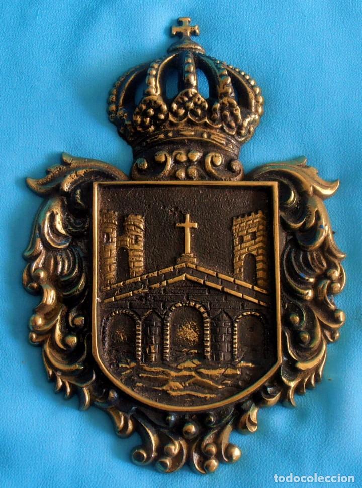 Vintage: ESCUDO DE LA CIUDAD DE PONTEVEDRA, DE BRONCE - Foto 2