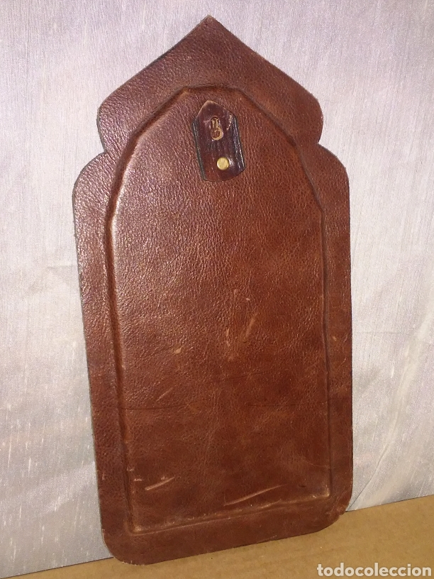 Vintage: espejo de cuero - Foto 2