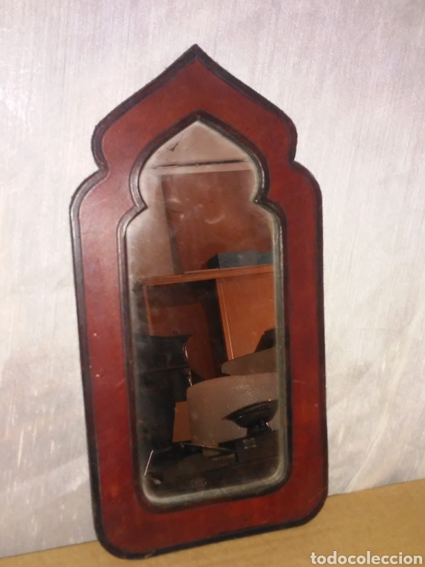 Vintage: espejo de cuero