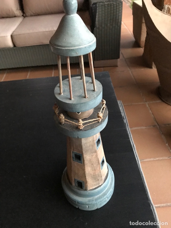 Vintage: Faro nautico de madera - Foto 2