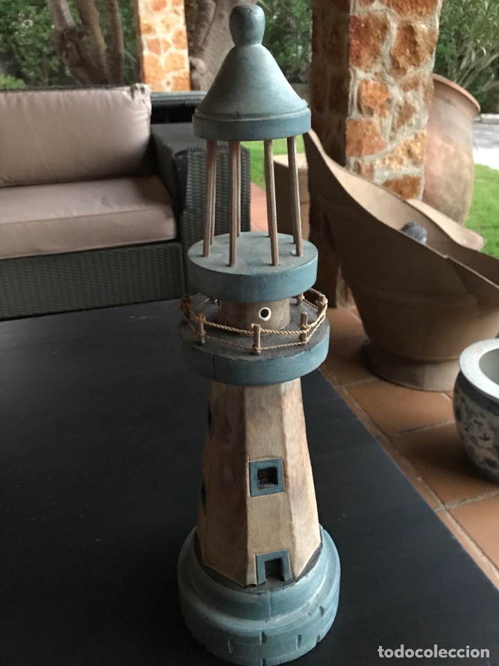 Vintage: Faro nautico de madera - Foto 3