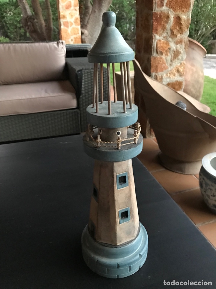 Vintage: Faro nautico de madera - Foto 4
