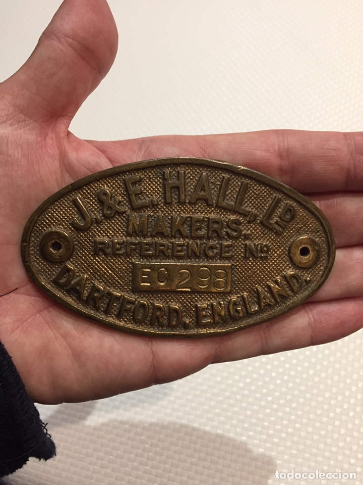 Vintage: Chapa antigua de bronze LATON de barco - Foto 1