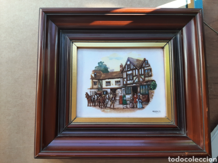 Vintage: Cuadro azulejo Aranda 76 - 27x 25 cms - Foto 1