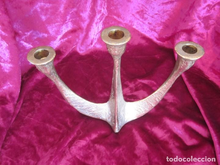 Vintage: CANDELABRO DE BRONCE BRUTALIST, VINTAGE. - Foto 6