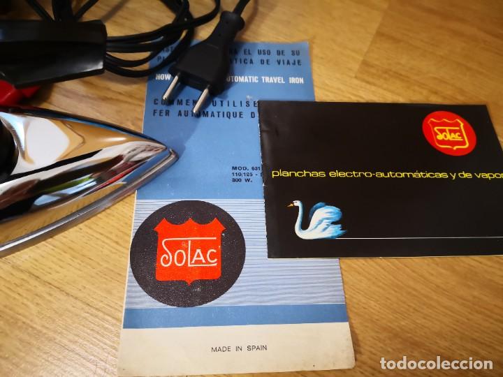 Vintage: PLANCHA DE VIAJE SOLAC A&Ntilde;OS 70 - Foto 4