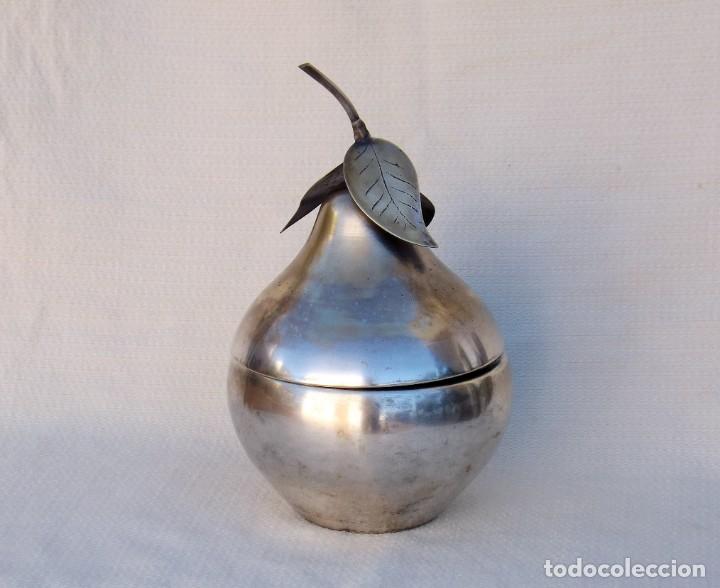 Vintage: ANTIGUA CUBITERA MET&Aacute;LICA, FORMA DE PERA