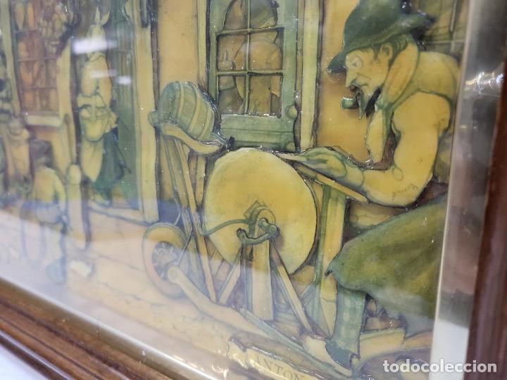 Vintage: CUADRO EN RELIEVE ANTON PIECK ,ENMARCADO - Foto 2