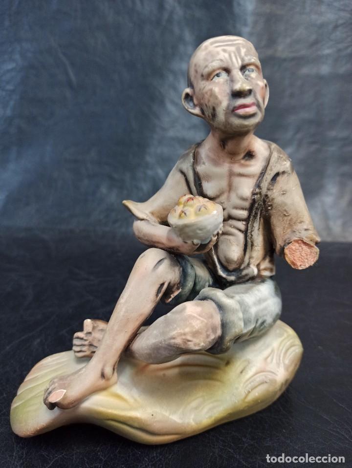 Vintage: Figura vagabundo con cuenco. C36 - Foto 1