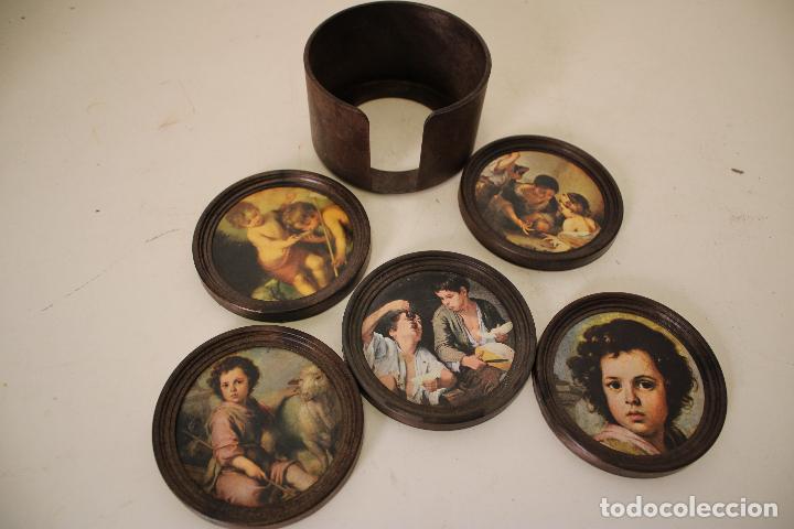Vintage: set 5 posavasos museo del prado a&ntilde;os 70