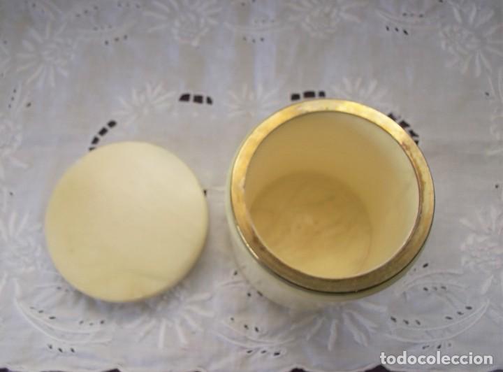 Vintage: TARRO DE ALABASTRO CON TAPA - Foto 8