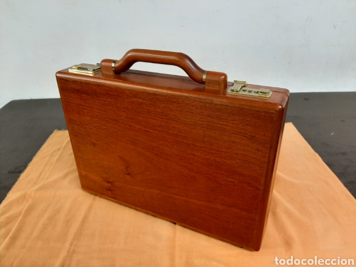 Vintage: Malet&iacute;n de madera tapizado - Foto 3